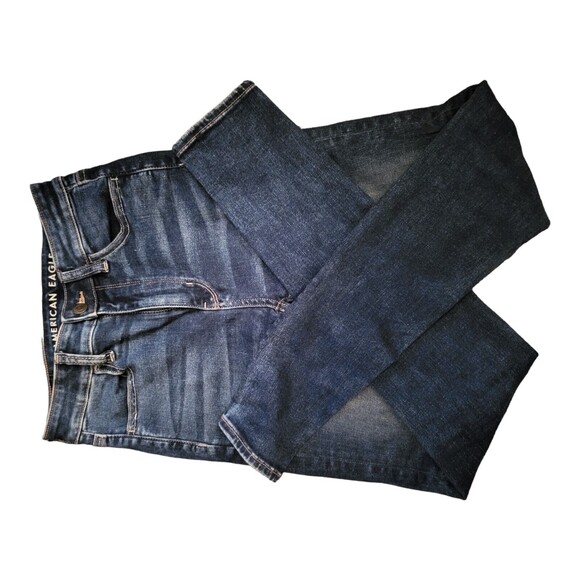 American Eagle Next Level Stretch Super Hi Rise Jegging Dark Wash Women's Size 0 - Picture 4 of 7